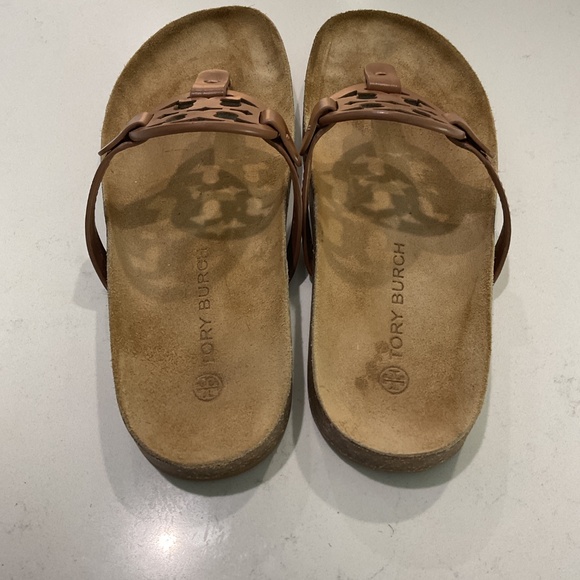 Tory Burch miller cloud sandals saddle brown 8.5 m - Picture 3 of 5